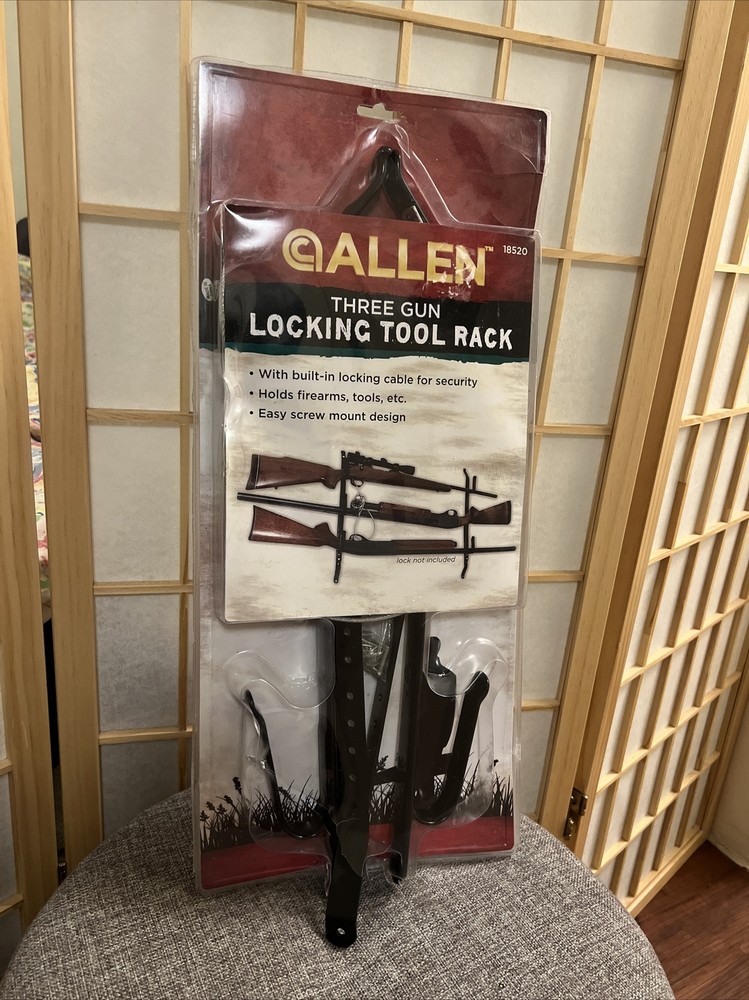 Allen Three Gun Locking Tool Rack Mounting 18520 Open Box Free Shipping