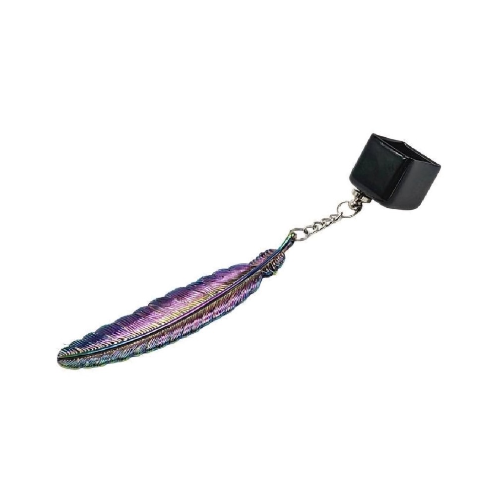 Iridescent Feather Chalk Holder Billiards Pool Pocket Chalker Master Chalk Gift