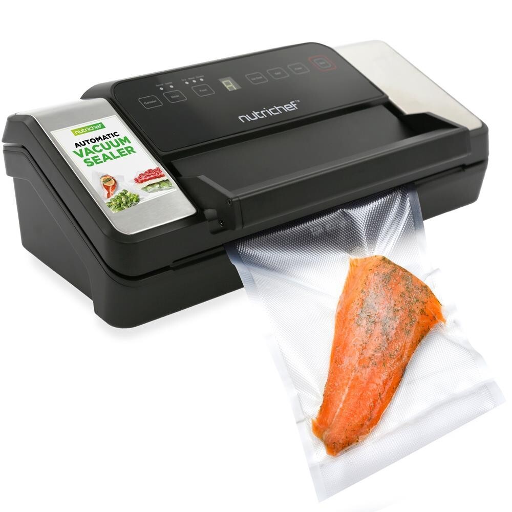 NutriChef Automatic Food Vacuum Sealer w/ Double Sealing Function (Black)