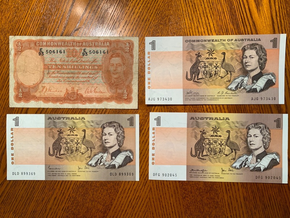 Vintage Banknote lot from Australia.
