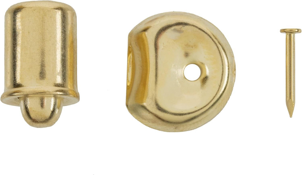 Brass Plated Spring Loaded Bullet Catch with Striker Plate - 3/8" Diameter - Har