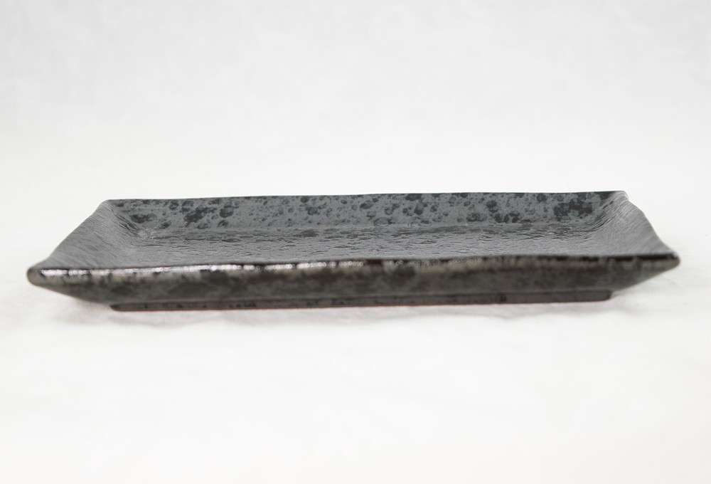 Rectangular Black Ceramic Humidity / Drip Tray for Bonsai Tree  7.75"x 5"x 0.75"