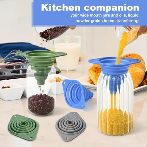 Kitchen Funnel Set Collapsible Small Funnels