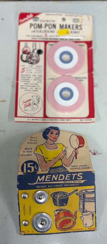 Mendets & Pom Pon makers in package vintage