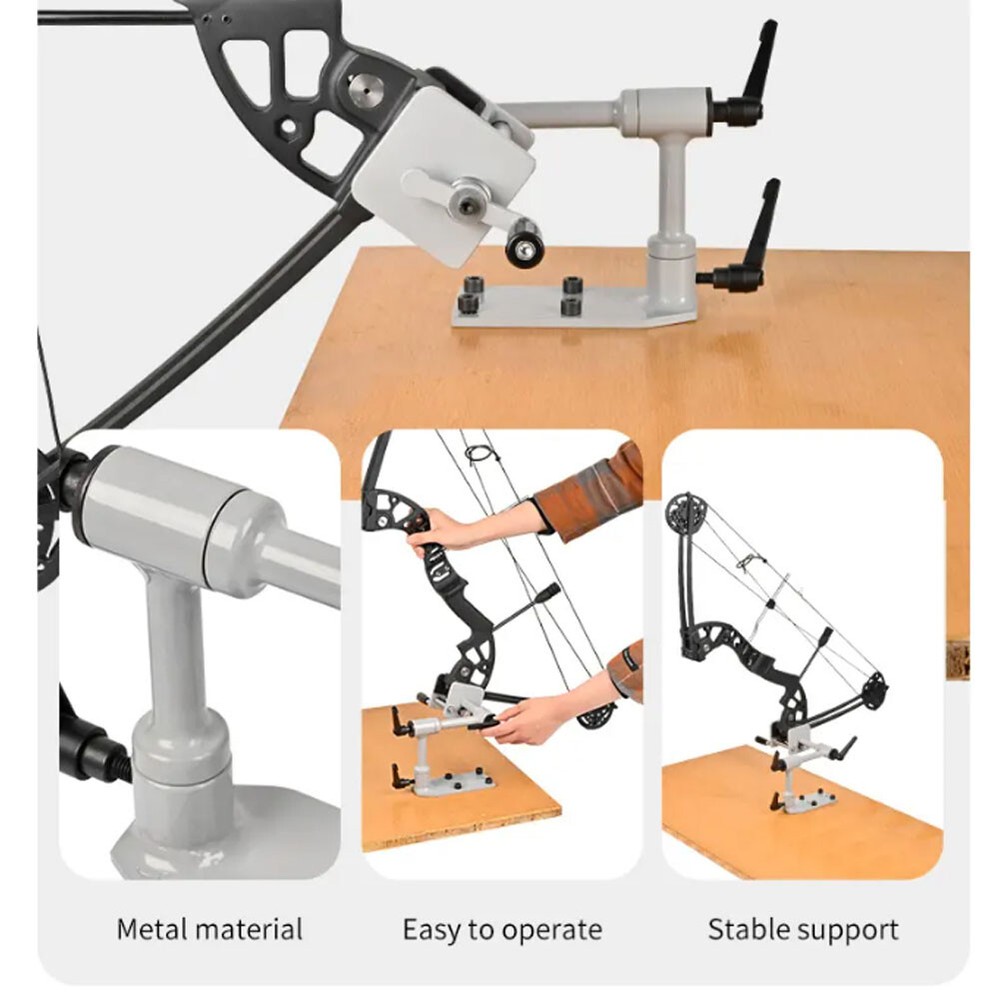 Universal Compound Bow Vise 360° Adjustable Level Tuning Kit Archery Mount Tool