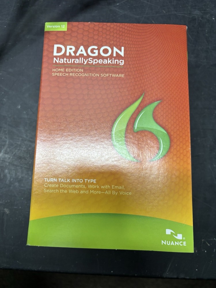 Nuance Dragon Naturally Speaking 12 Home Edition Speech Recognition Software