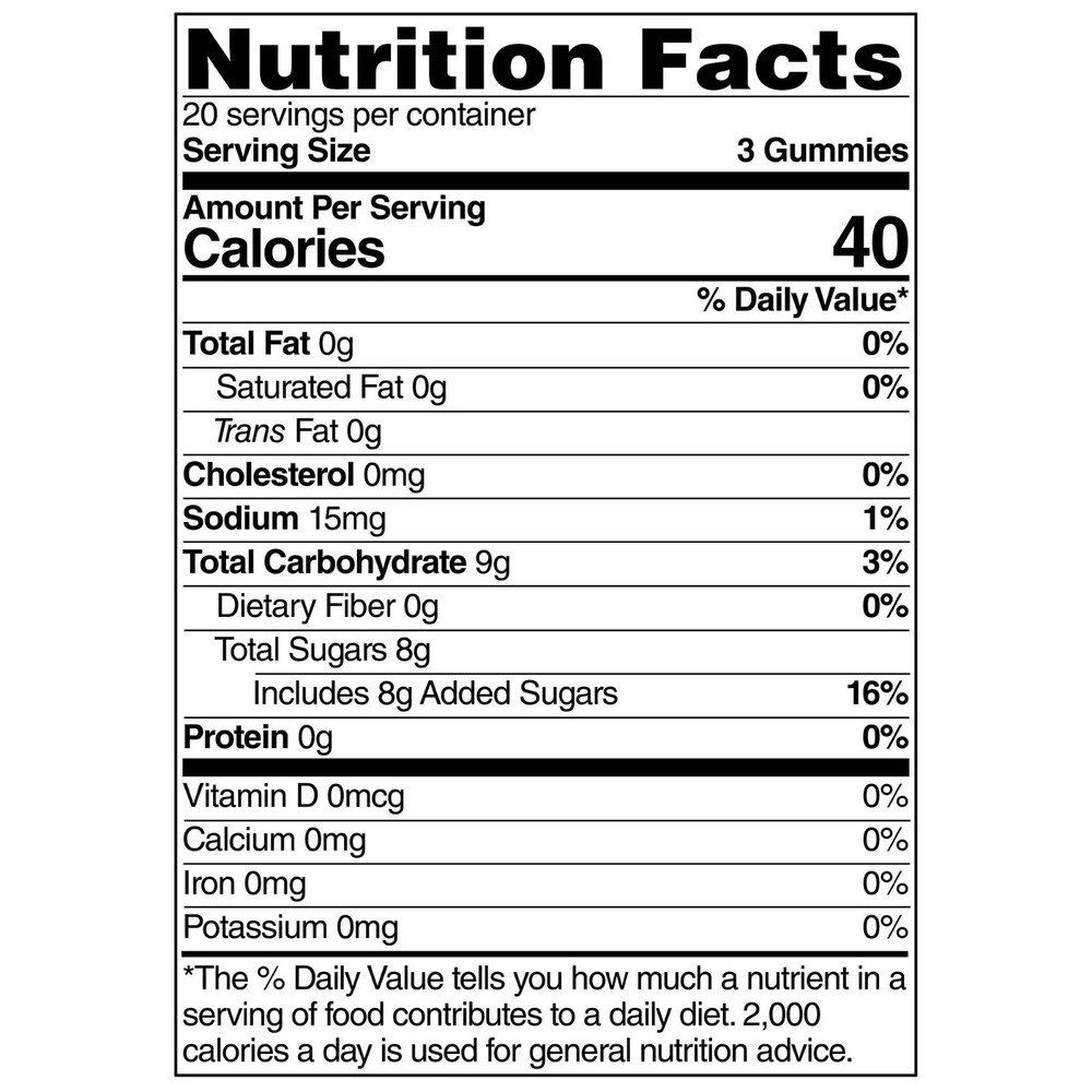 Equate Glucose Gummies, 60 Count