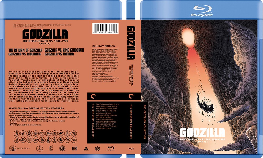Godzilla Collection / Gamera Custom blu-ray covers / W cases (no discs)
