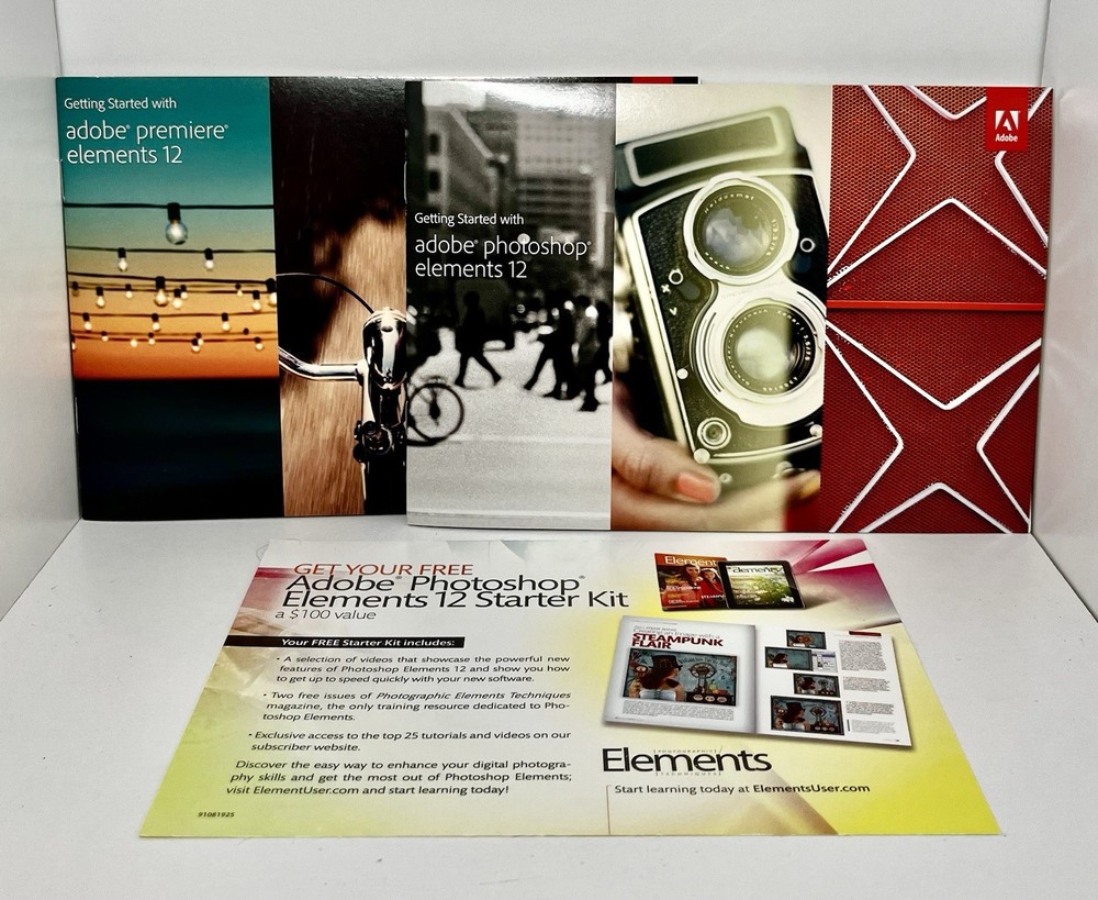 Adobe Photoshop Elements and Premiere Elements 12 - MAC / PC (bundle package)#B7