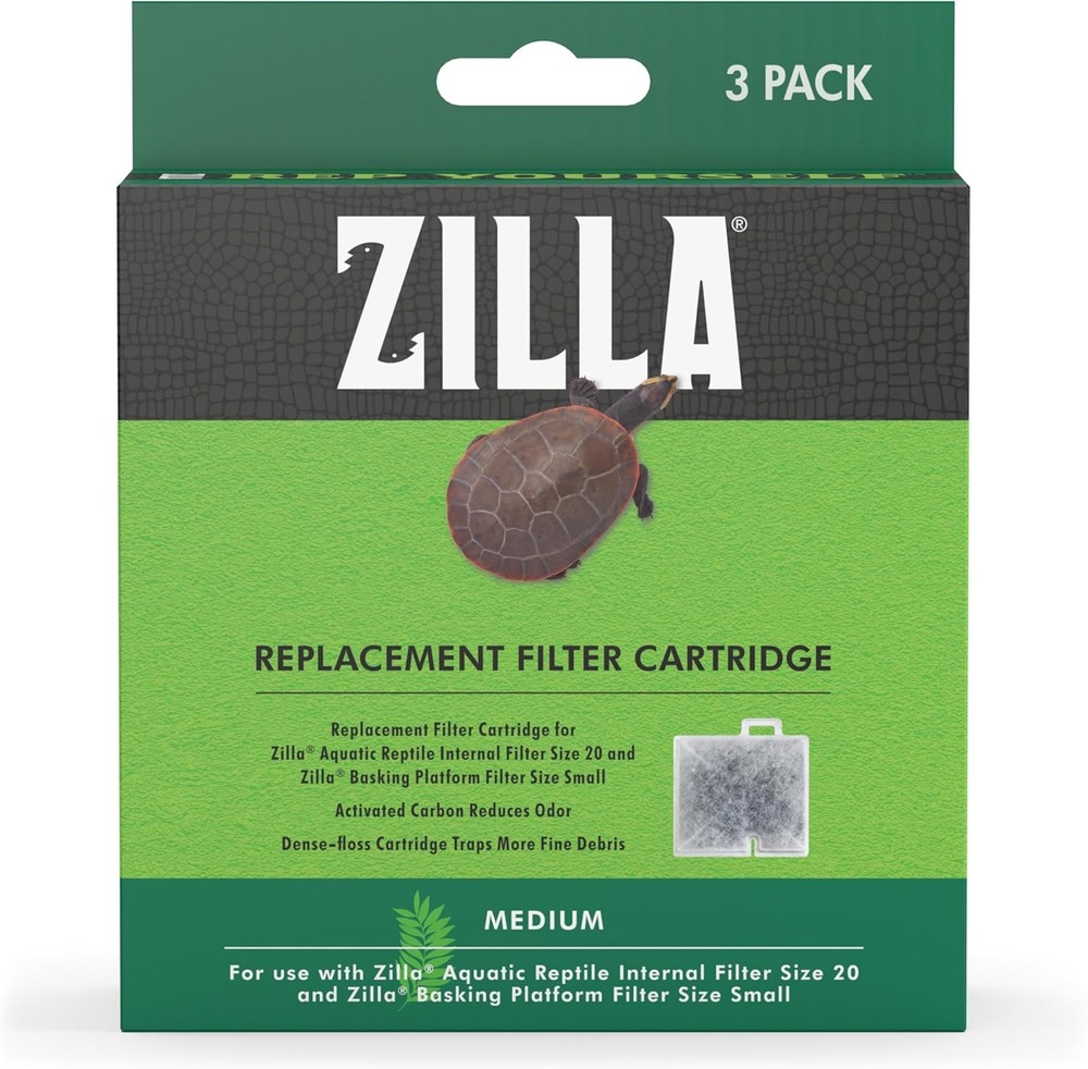 Zilla Replacement Filter Cartridges Medium, 3 Count ( Pack of 1)