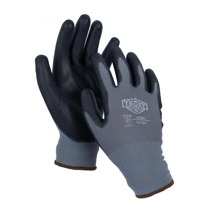 Trust Protection 4080L 13 Gauge Polyester Shell Polyurethane Coated Glove,