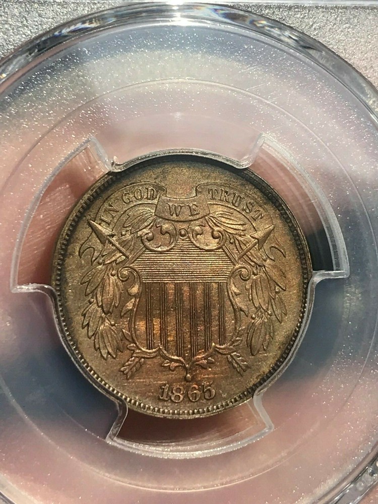 1865 Two 2 Cent Piece- PCGS Certified Proof Coin