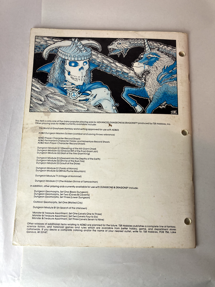 Advanced Dungeons & Dragons The Rogues Gallery - TSR 9031