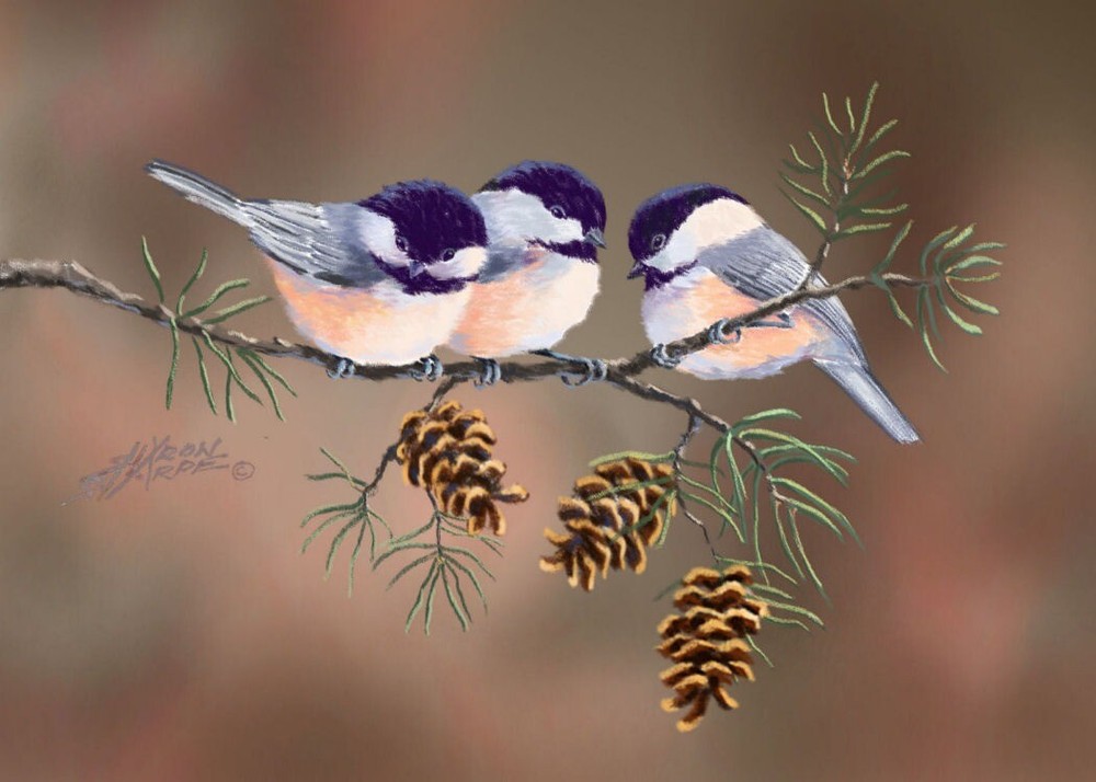 CHICKADEES 3 by Sharon Sharpe Nice!!