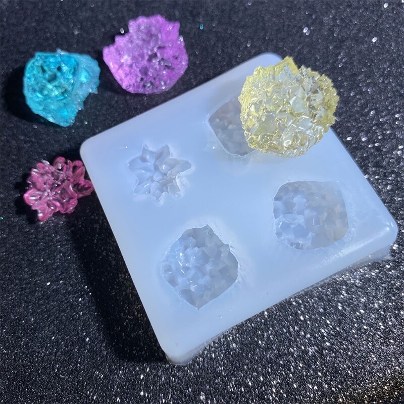 Handmade Simulation Original Stone Epoxy Resin Mold Crystal Stone Casting Mold