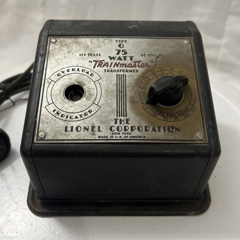 LIONEL TRAIN MASTER TRANSFORMER TYPE Q 75 WATTS UNTESTED