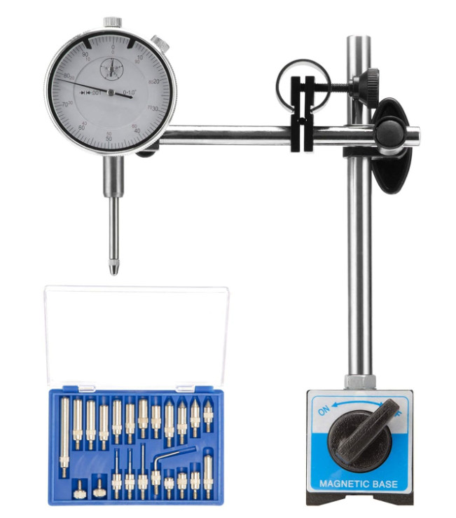 Dial Indicator with Magnetic Base Holder Differential Backlash Gauge
