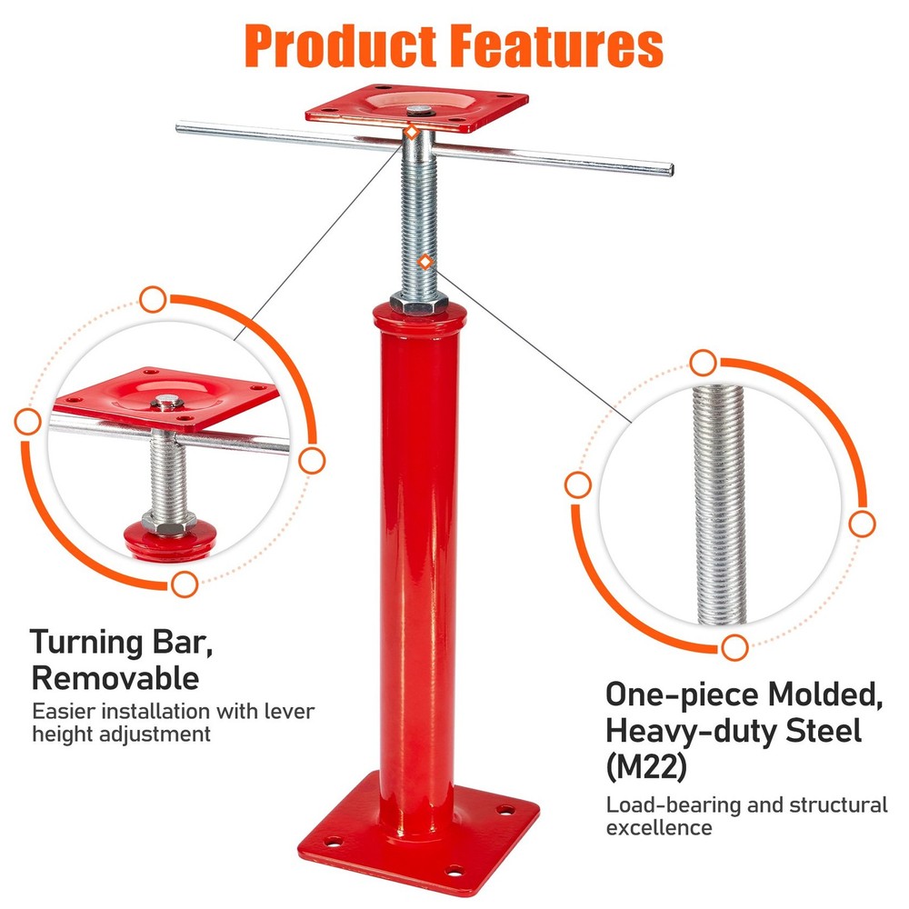 2Pcs House Jacks for Leveling Crawlspace 16" -21" Adjustable for Cellar Ceiling