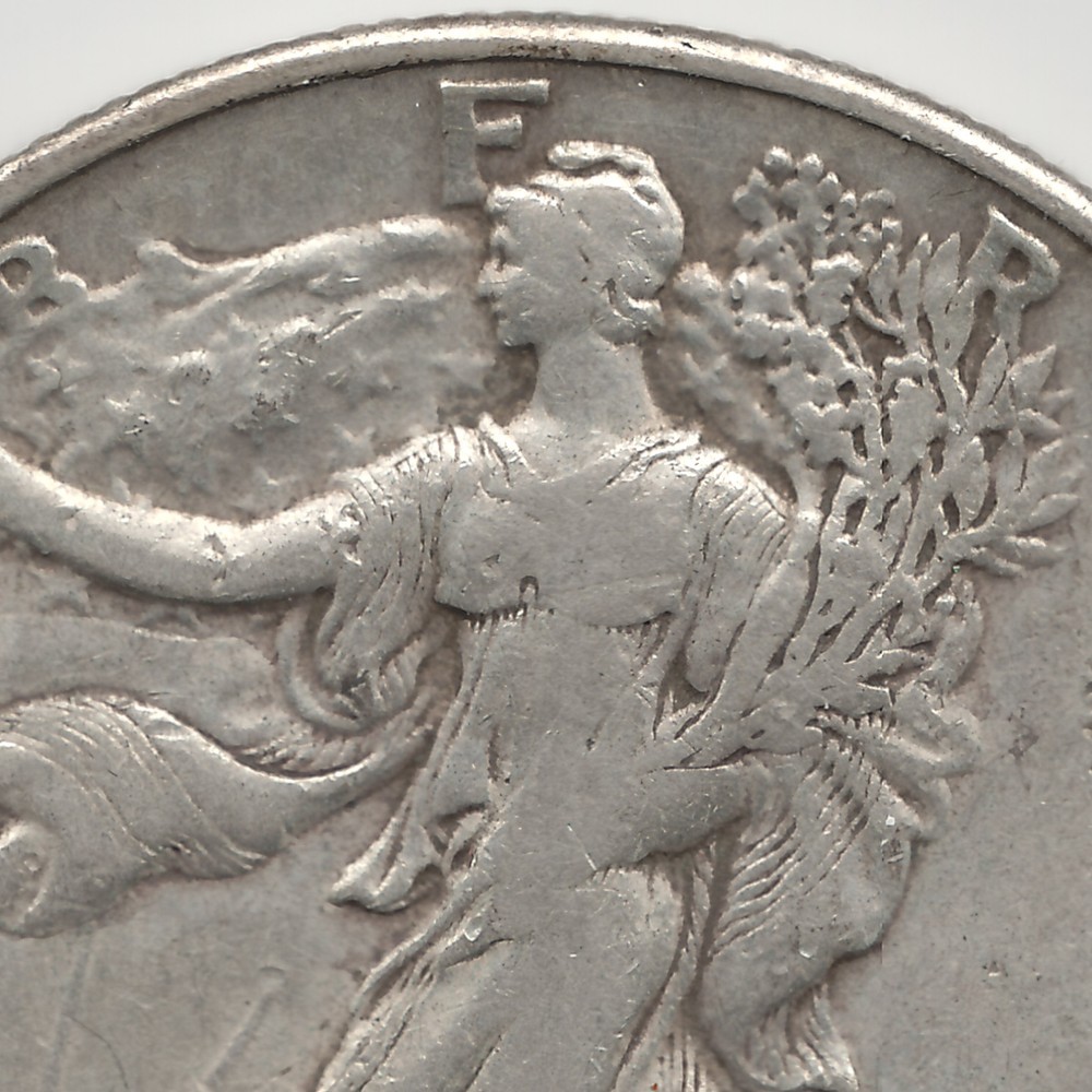 1938 D Walking Liberty Half Dollar, VF+, RPM