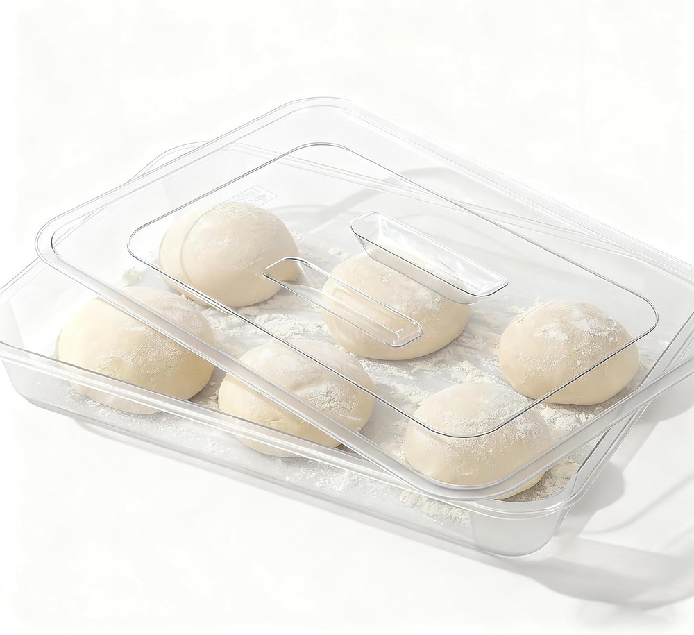 2 Pack Acrylic Proofing Box, Observable Pizza Dough Proofing Box, Pizza Dough Pr