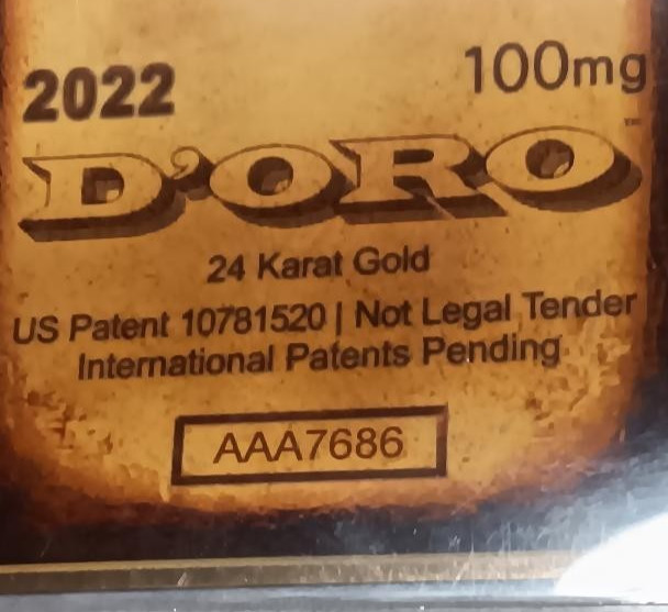 GOLD! 100 MG FINE/24K D'ORO GOLD NOTE X3!!!