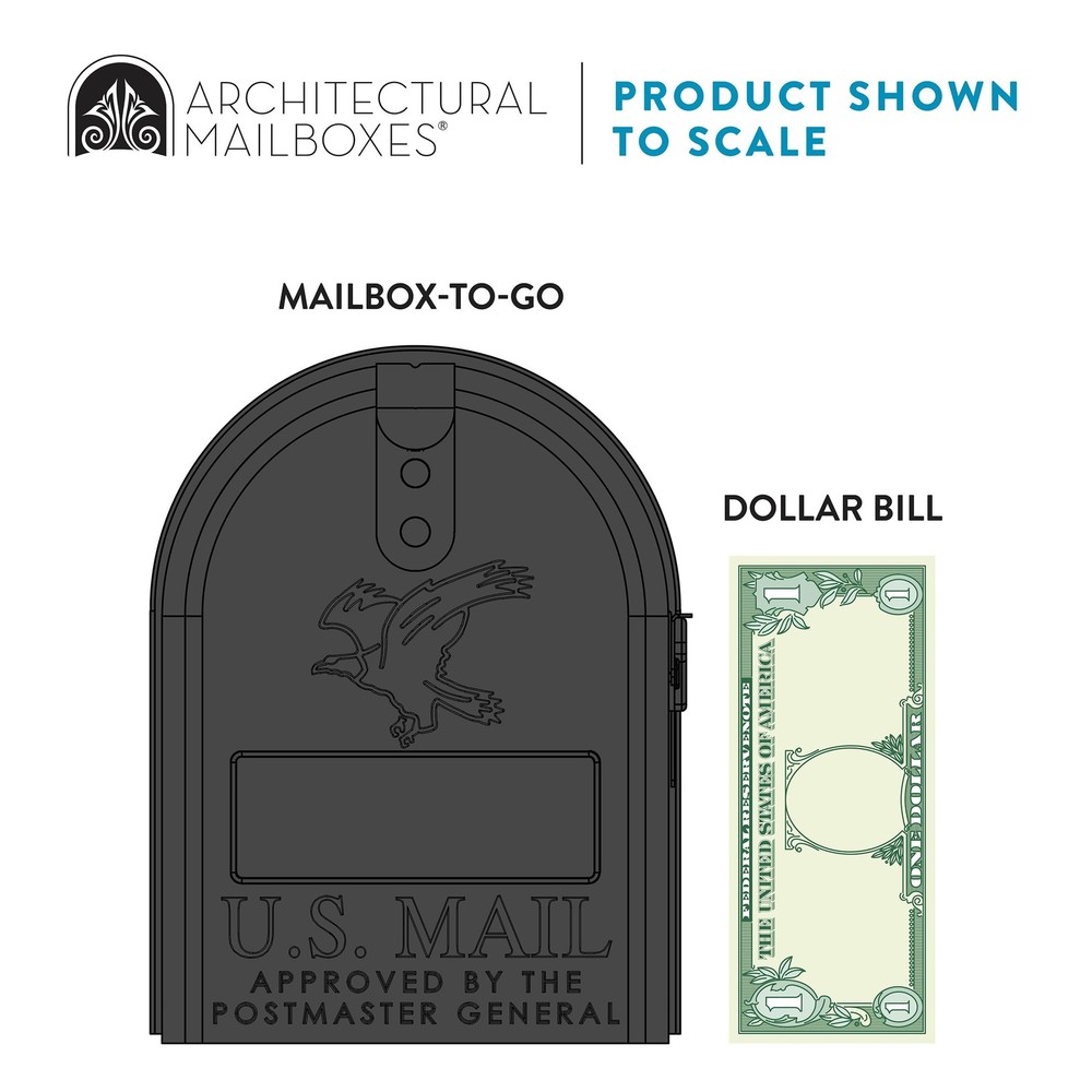 Architectural Mailboxes Mailbox-to-Go Weather-Resistant Steel Medium, Black