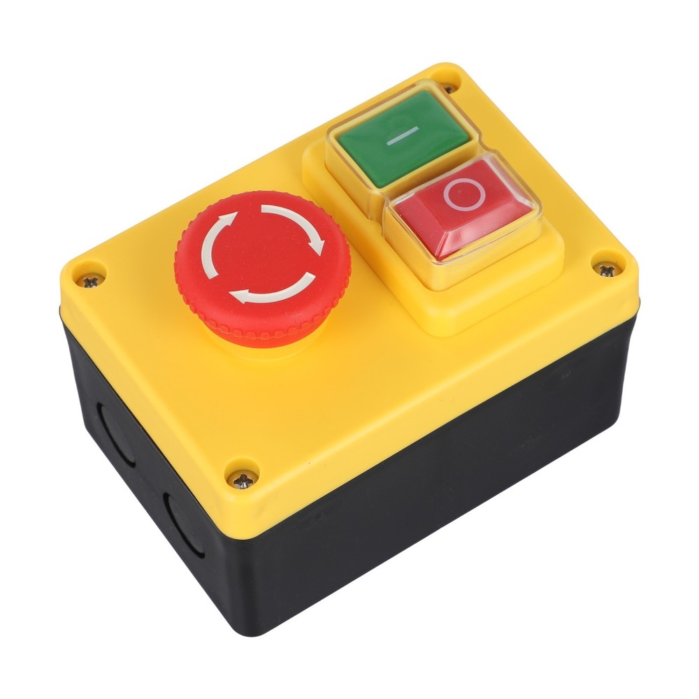 NVR Lockable Pushbutton Switch Suitable for Power Control in Workshops