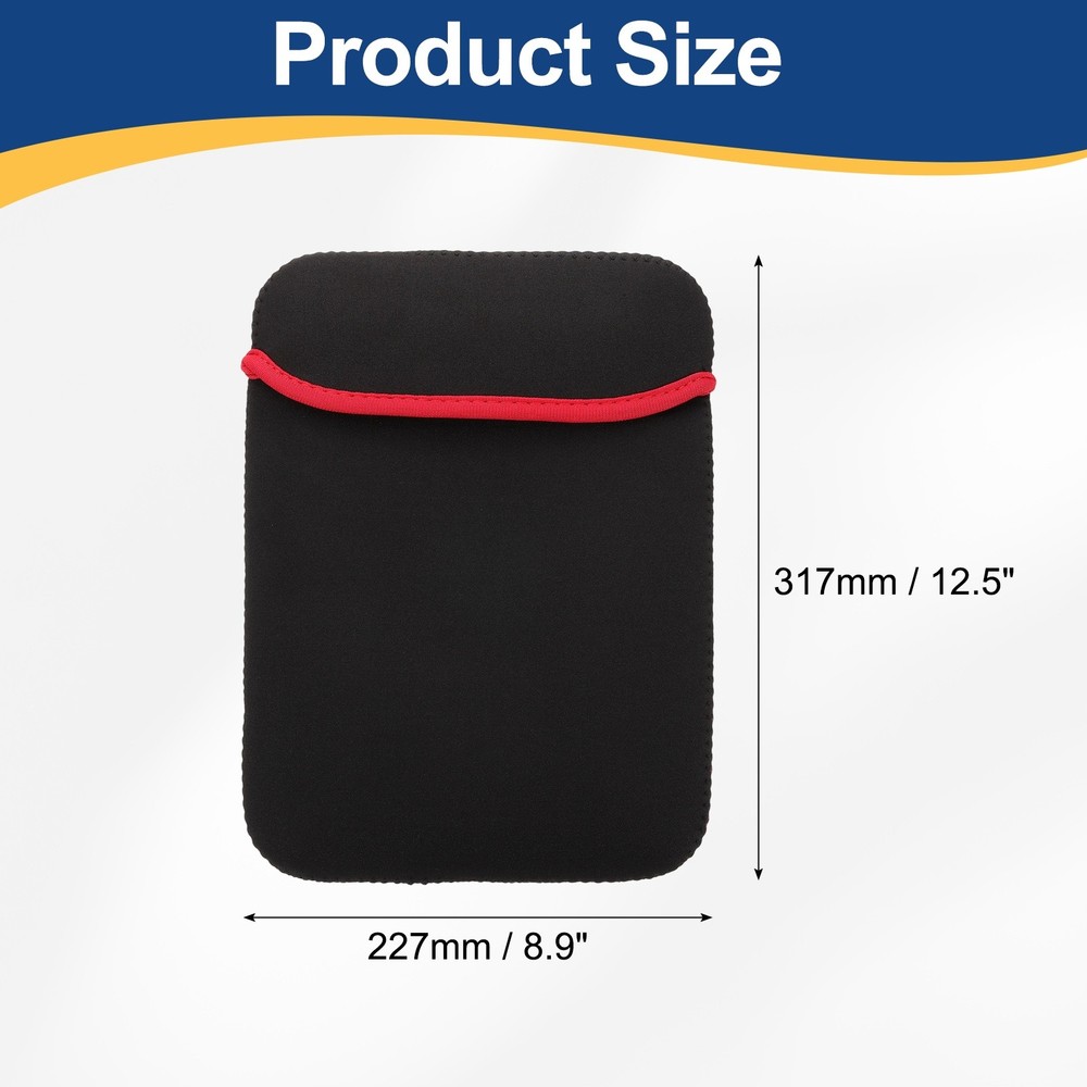 Laptop Case Computer Sleeve Universal for 12" Notebook Red-Black