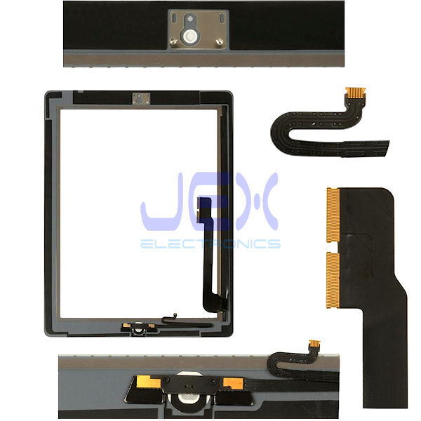 Replacement Black Glass Digitizer Touch Screen Full Front Assembly for iPad 4