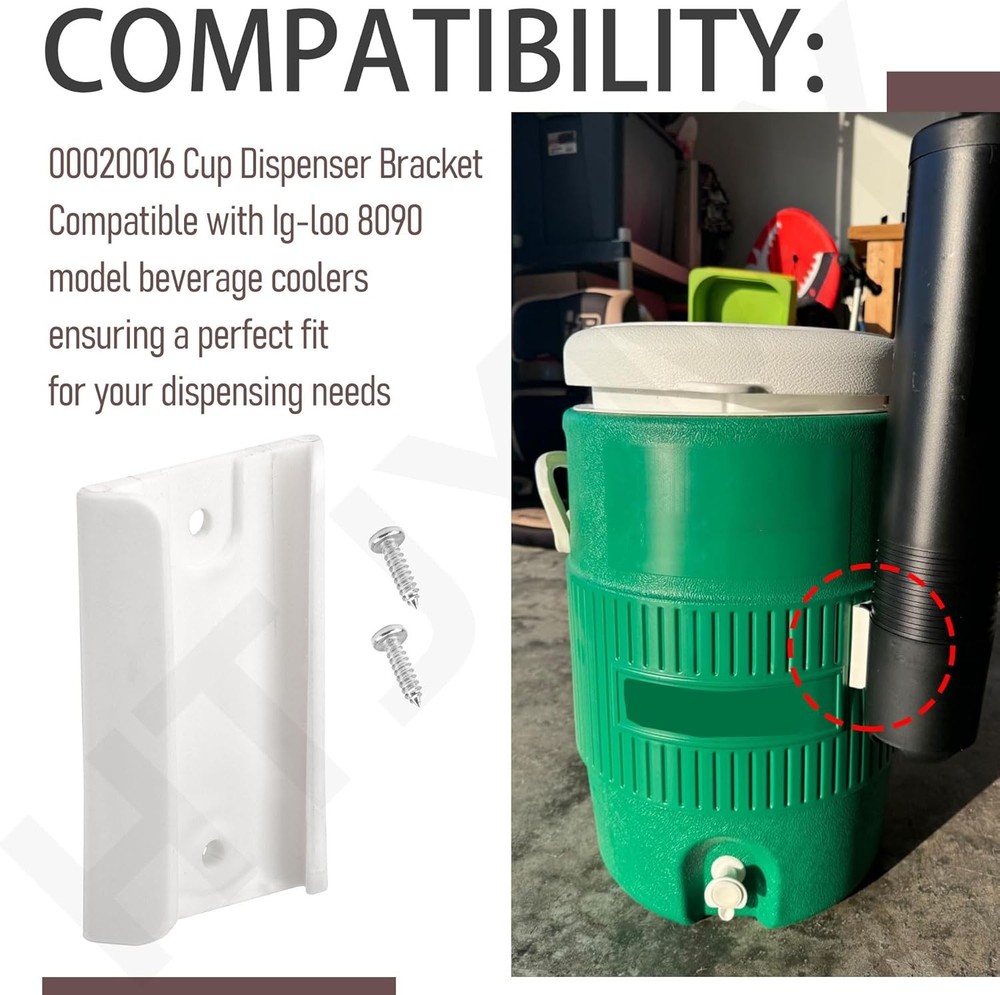 Cup Dispenser Mount Bracket Fits Igloo 00020016 8090 Model White