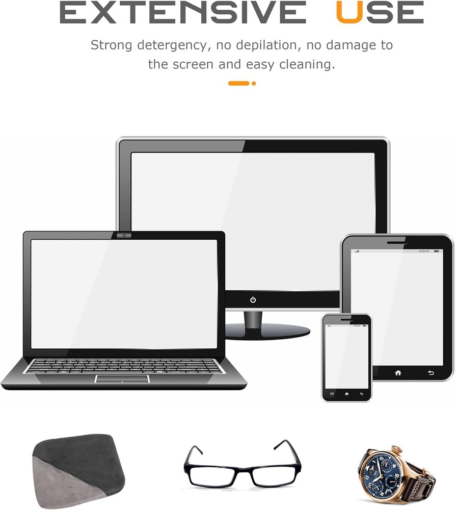 Car Screen Cleaner Microfiber Cloth Wipes Foldable Touch LCD Dashboard