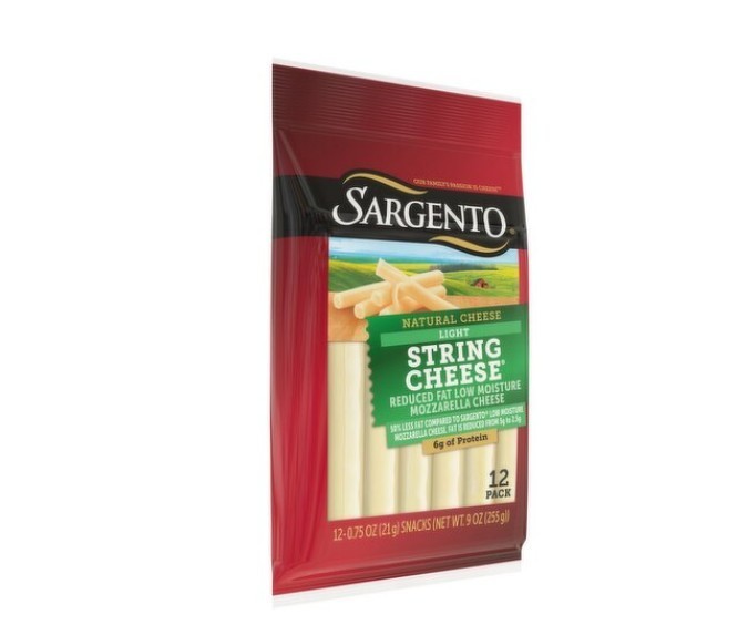 Sargento Natural Light String Cheese Snacks, 0.75 oz, 12 count (2 Pack)