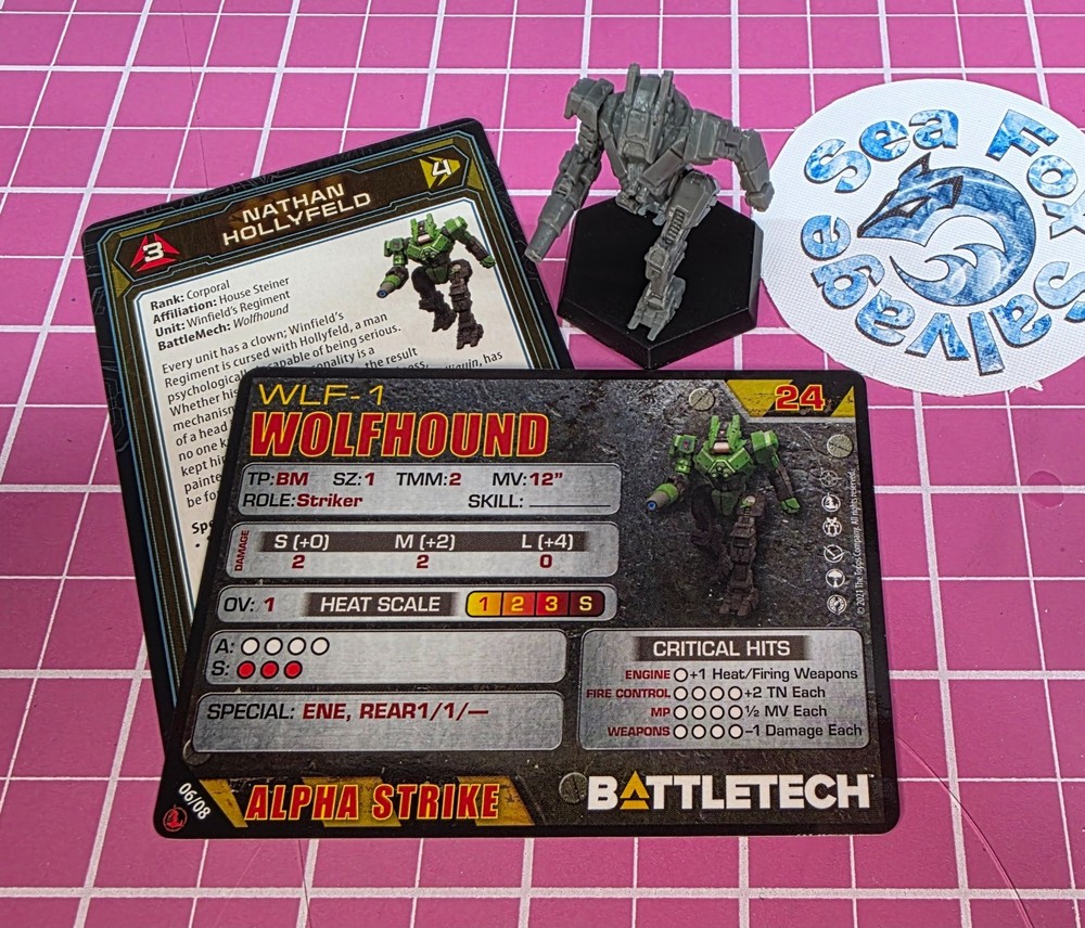 BattleTech Wolfhound Mech  -- Inner Sphere Striker Lance + Cards