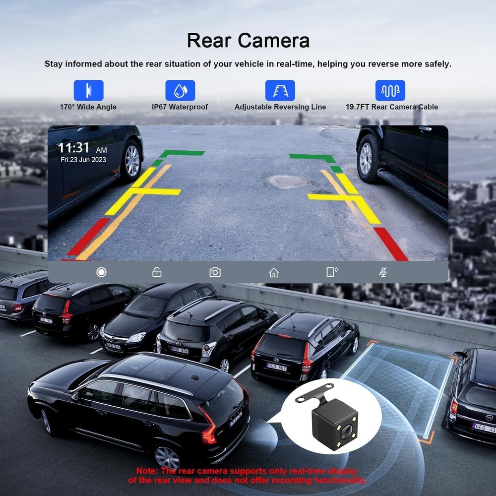 Apple Carplay Android Display 10" Backup Camera, Navigation, Siri Voice Control