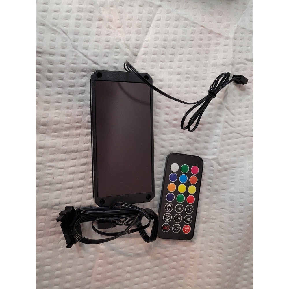 Jungle Leopard ARGB PWM Fan Hub Controller with RF Remote for PC Cooling Black