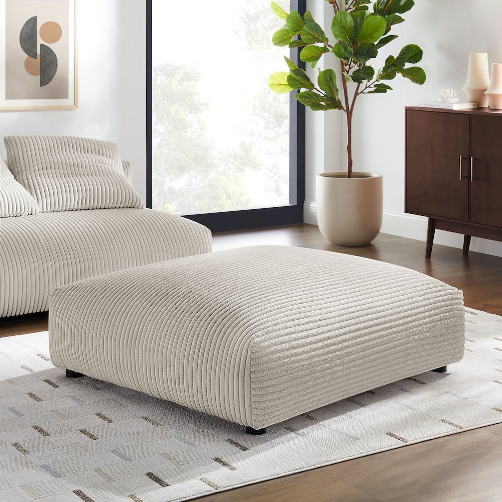 Solace Modular Corduroy Upholstered Ottoman