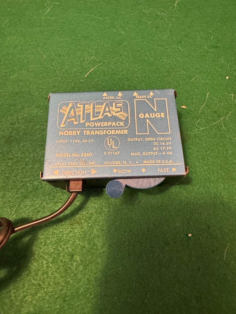 Atlas Powerpack #2860 N Gauge Scale Hobby Transformer Model Train Controller