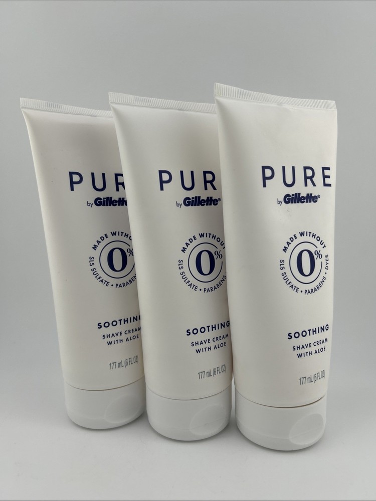 Gillette Pure Shave Cream for Men 170g. (3-Pack)