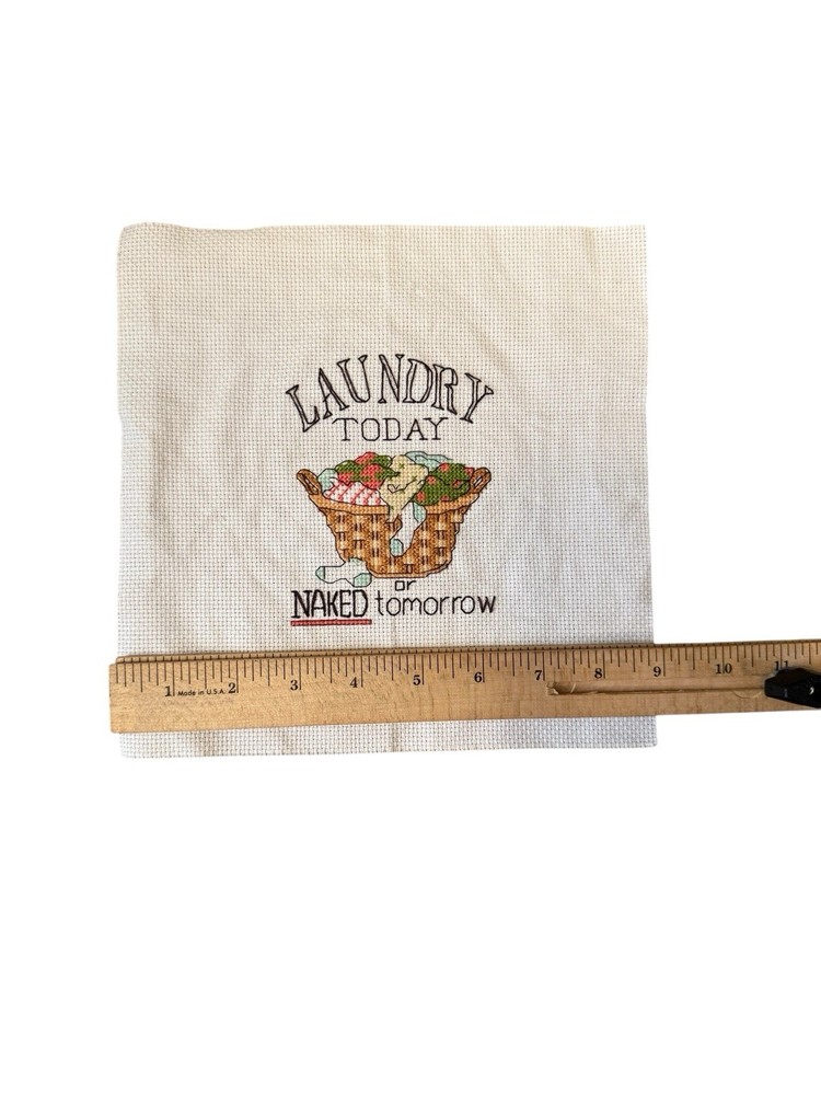 Dimensions "Laundry Today or Naked Tomorrow" counted cross-stitch project