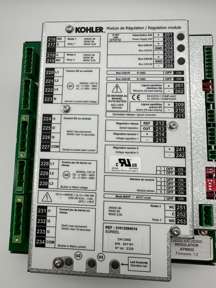 Kohler Regulation Module  AMP802 Solar