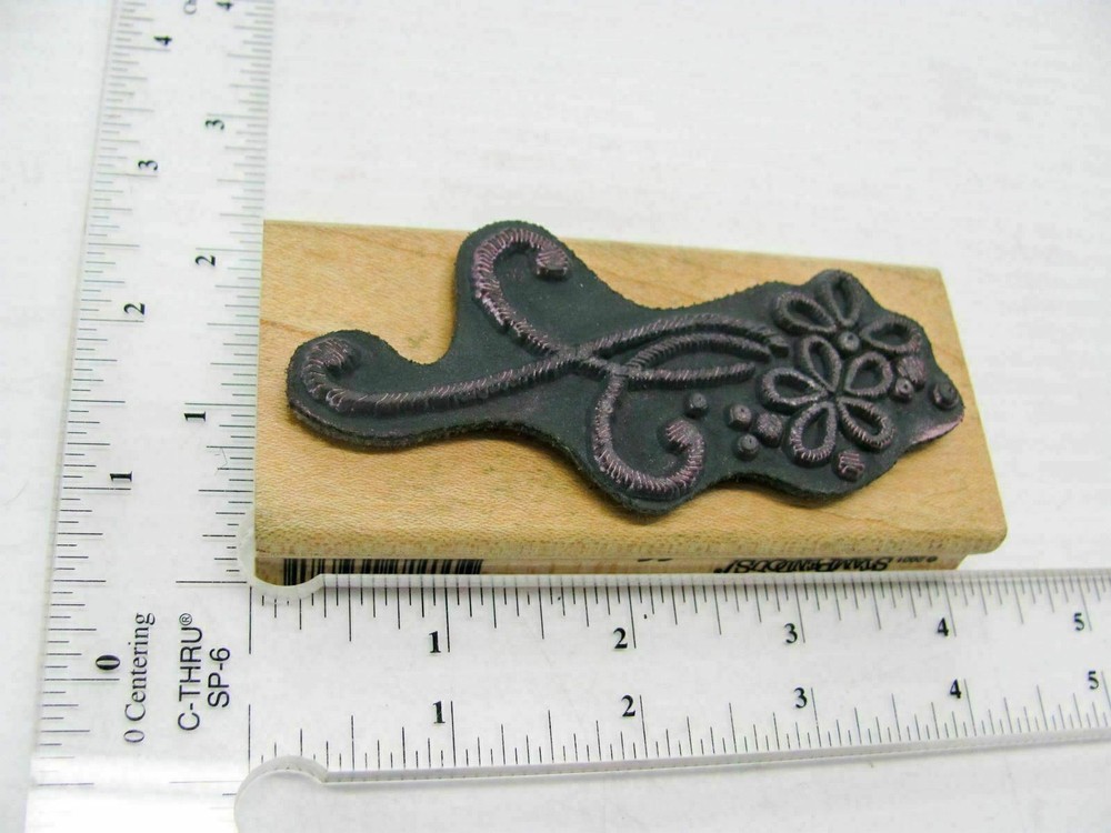 Sleak Flower Border Rubber Stamp - Stamp Set A30
