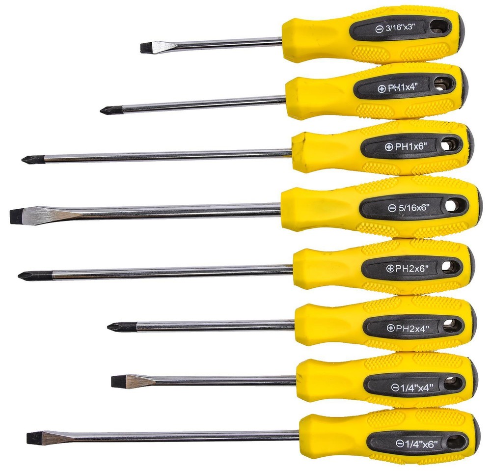 JEGS 100 Piece Screwdriver & Bit Set with Storage Rack 81384