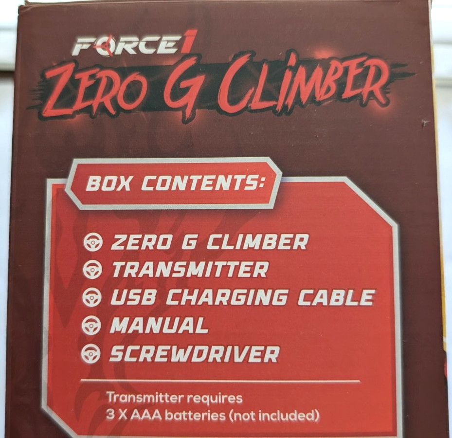 Force 1 Zero G Climber 3 Channel Remote Control, 360 Degree Spins, Wall Climbing