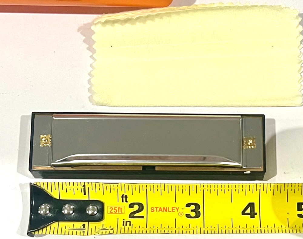 Ridley's 10 Hole Harmonica With Sturdy Case, Cleaning Cloth & Instructions 2015