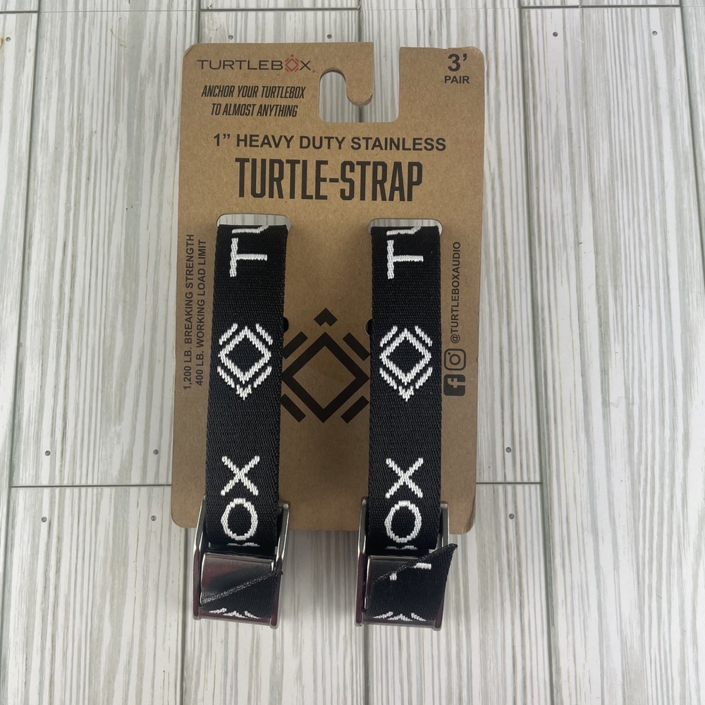 Turtlebox: Tie-Down Strap Kit - Includes 2 Straps - Black