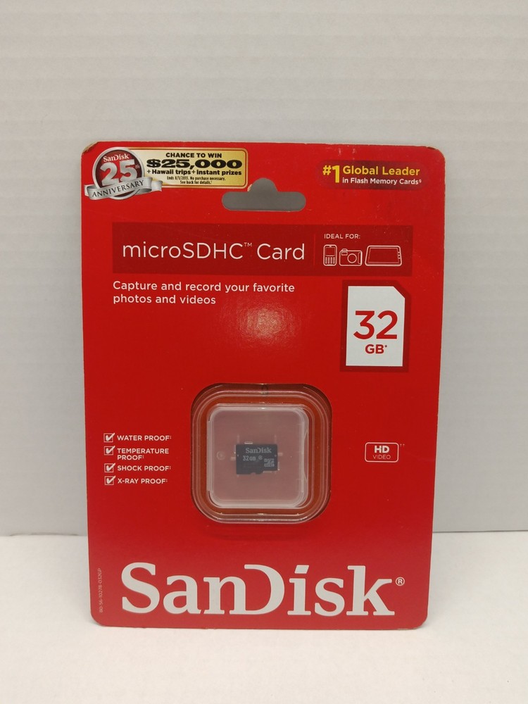 SanDisk 32GB microSDHC Memory Card