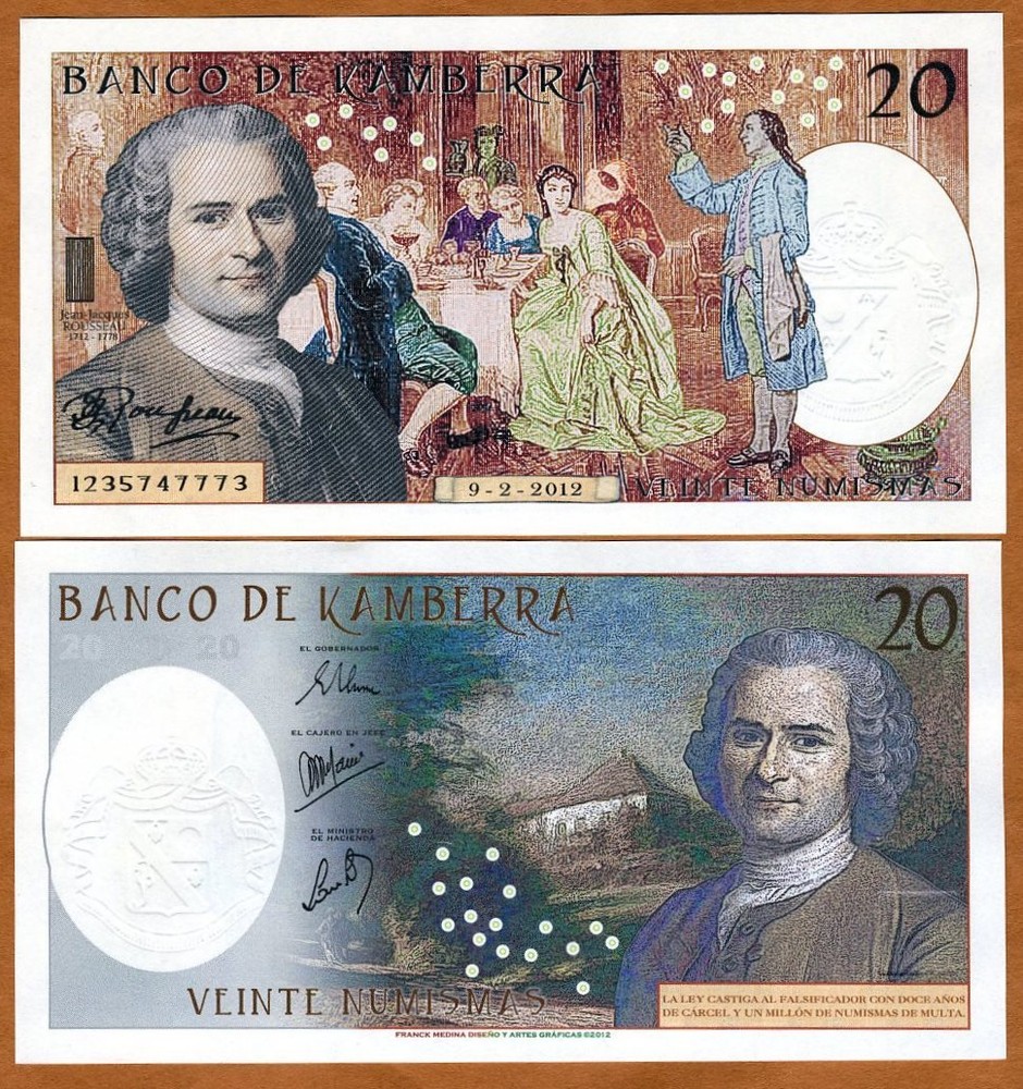 Kamberra, 20 Numismas, 2012, UNC Rousseau