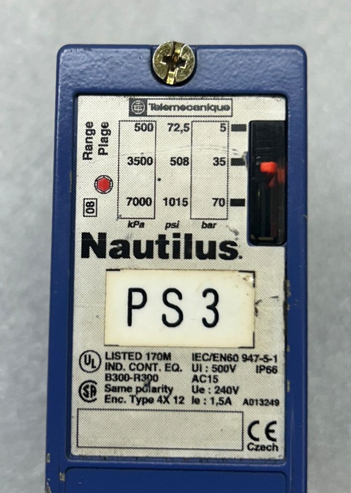 NAUTILUS XML A070D2S14 PRESSURE SWITCH