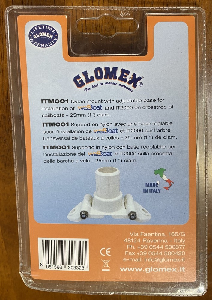 Glomex ITM001 1" Shaft Base Mount
