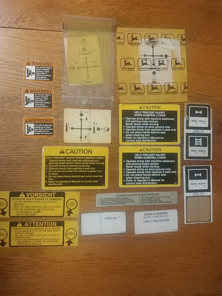 John Deere Warning Decals